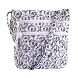 Vera Bradley Disney Belle Floral Cameos Triple Zip Hipster Crossbody Bag NWT